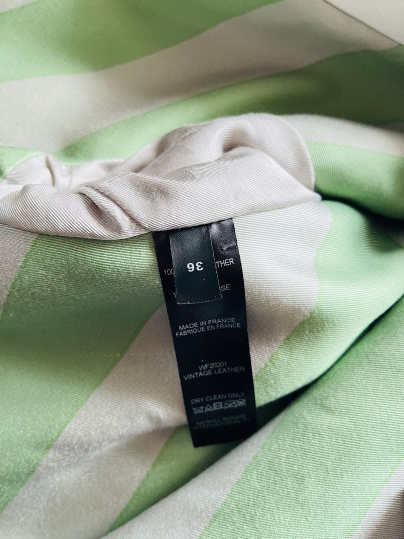 MERYLL ROGGE レザー ジャケット 白 36 メリルロッゲ