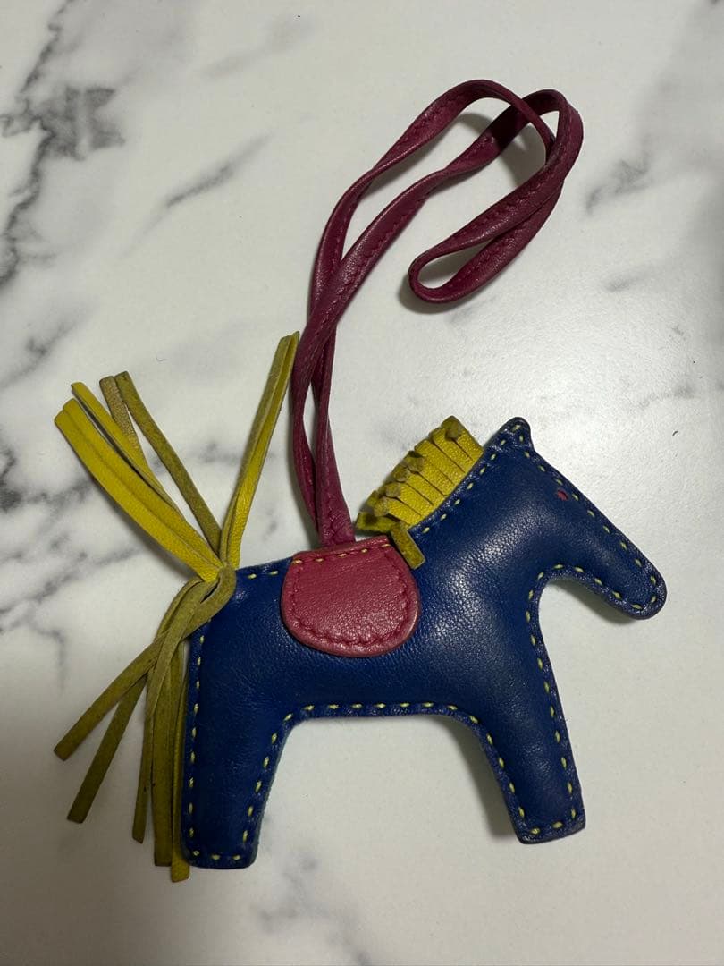 【HERMES】レザー チャーム ロデオ　PM