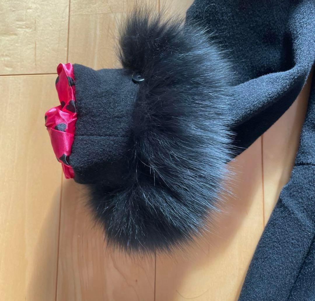 【未使用に近い】スーパービューティーのファー付きコート