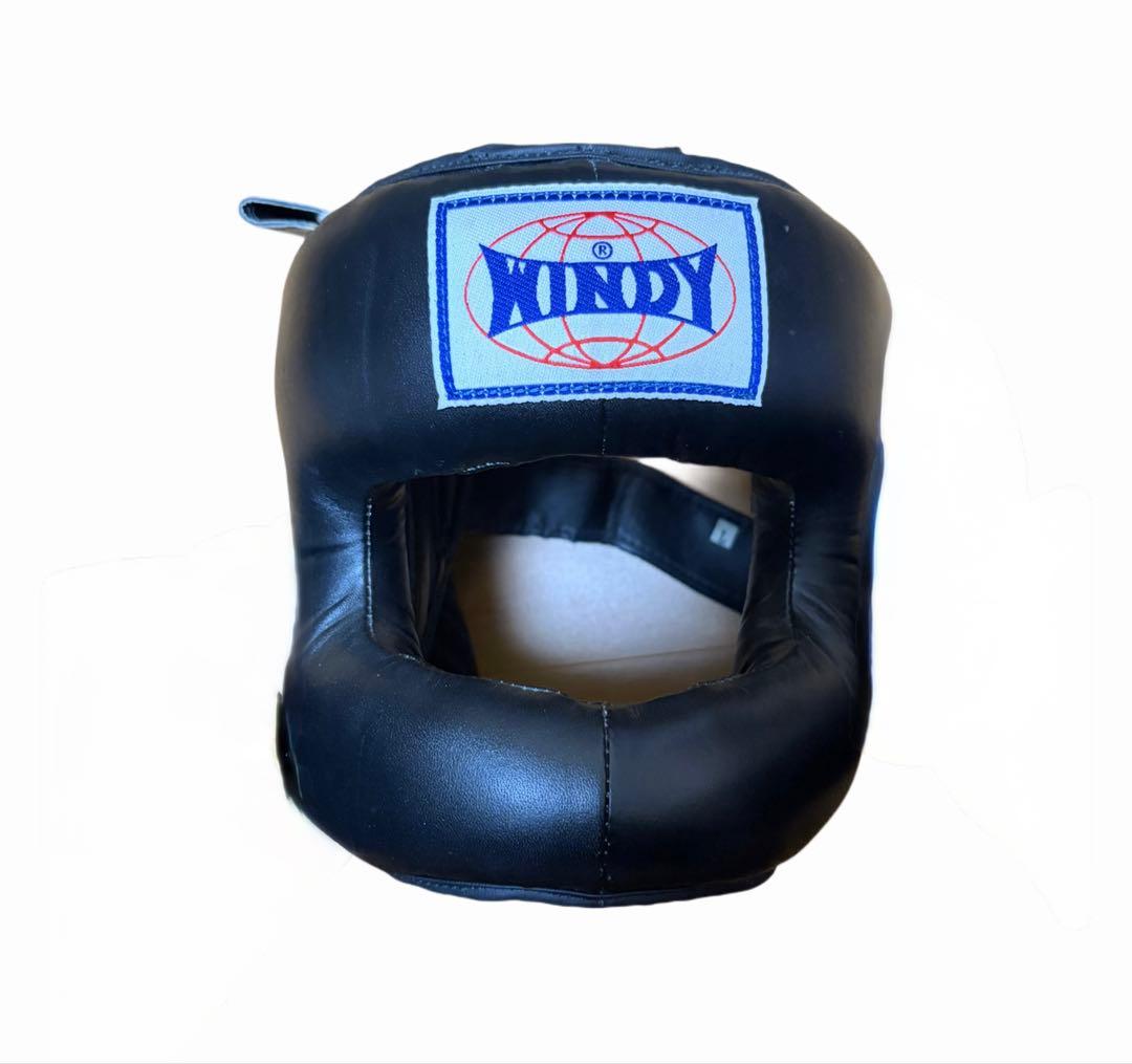 『未使用』WINDY ボクシング ヘッドギア 黒　Lサイズ