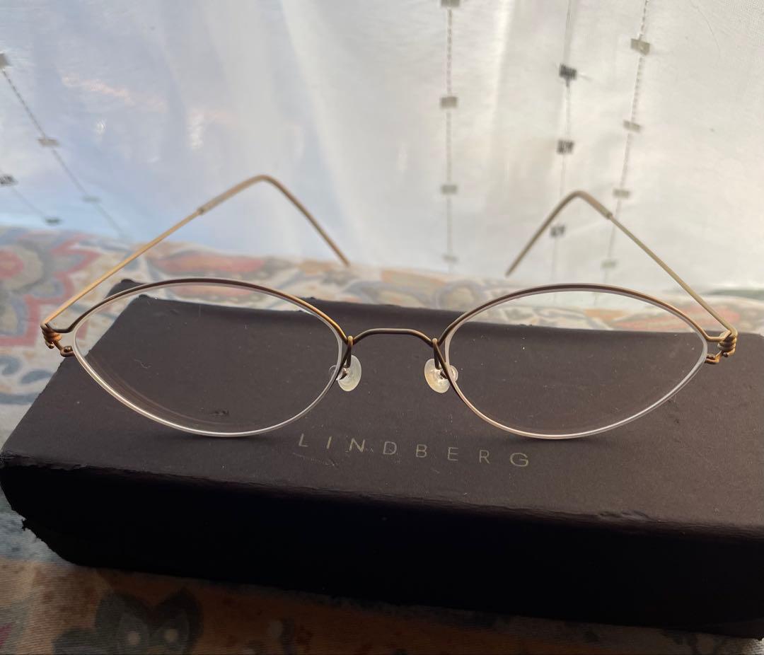 LINDBERG リンドバーク　度入りメガネ　ブルーライトカット 眼鏡 軽量