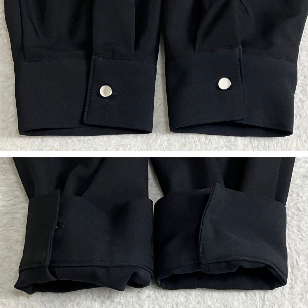 HARE ハレ　ジャガードキリカエプリーツシャツ　ブラック 長袖　F 匿名配送