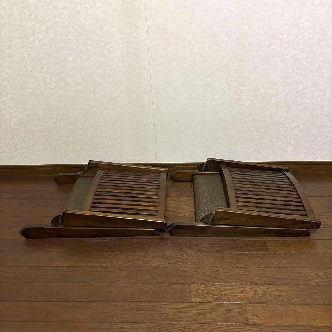 【良品】折りたたみ 座椅子 ブラウン ②
