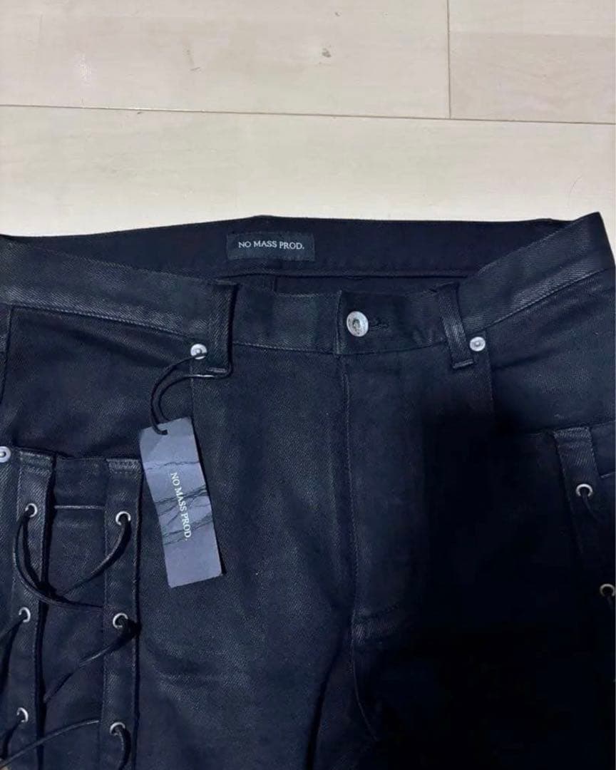 パンツ no mass prod 007GLM WAXED DENIM JEANS