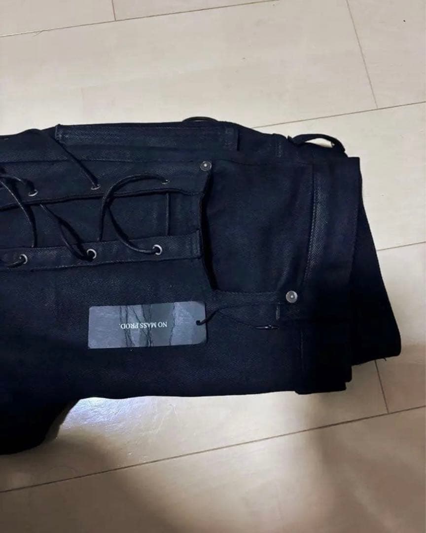 パンツ no mass prod 007GLM WAXED DENIM JEANS