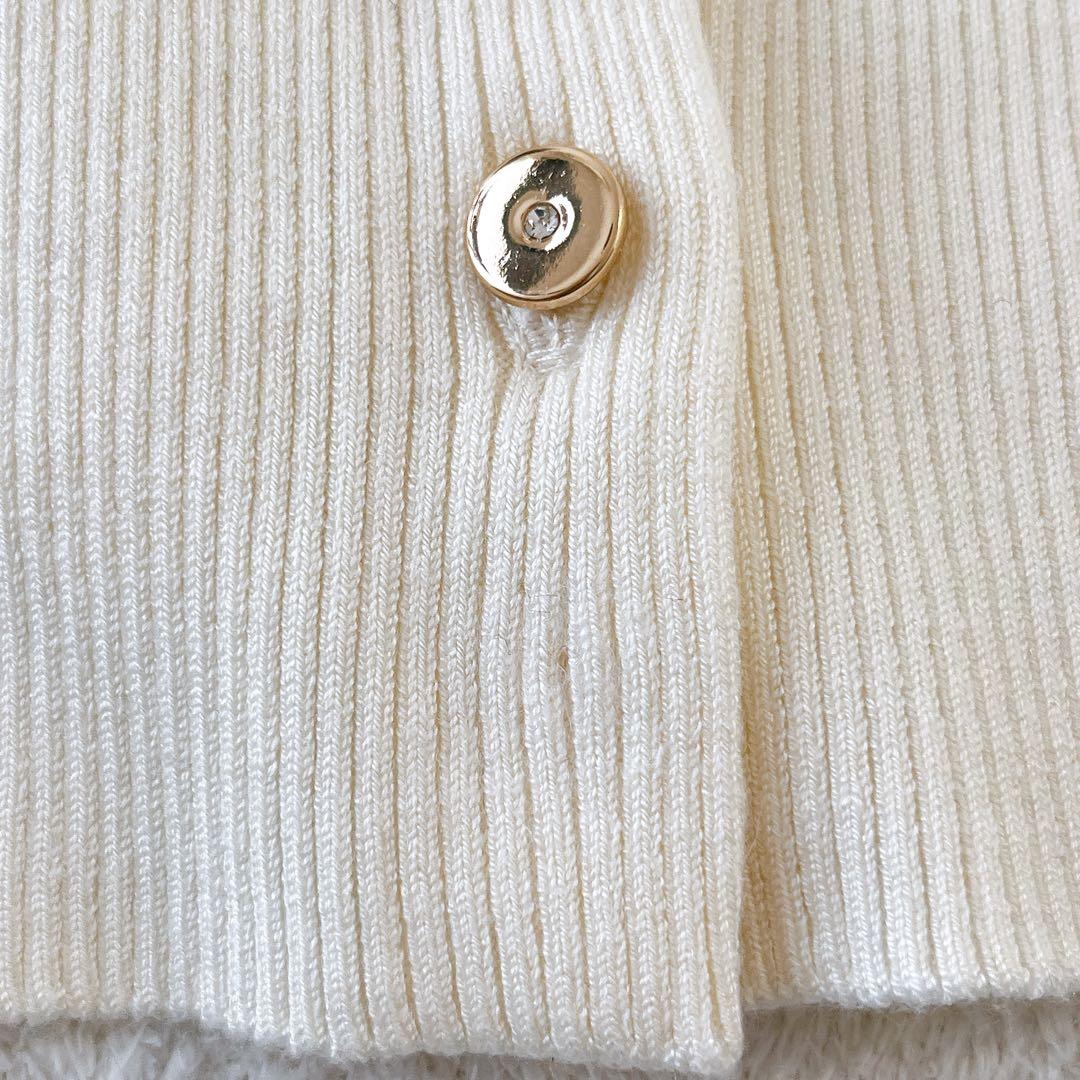 ★FRAY I.D★完売品 ショルダーチュールフリルニットカーディガン F