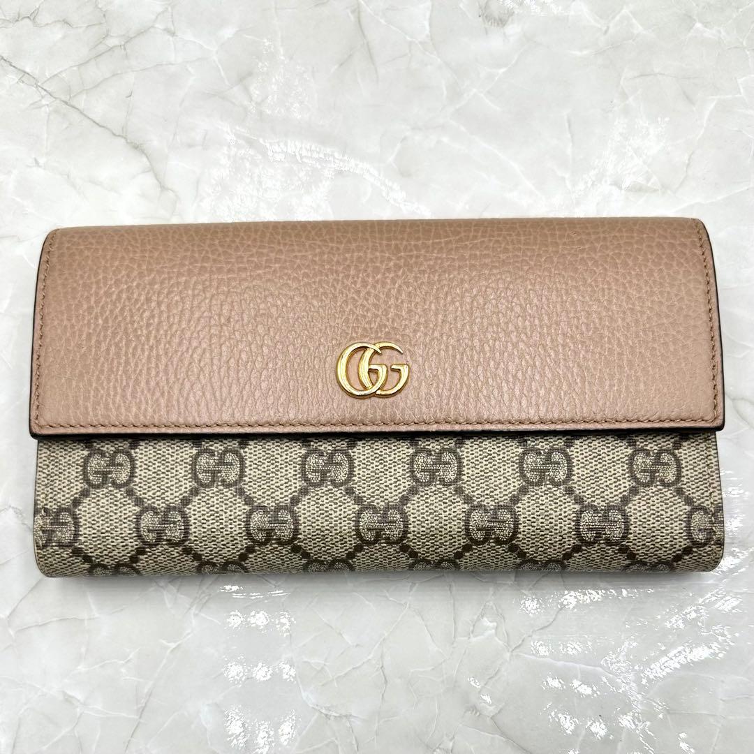 グッチ コンチネンタルウォレット GGマーモント 二つ折り 長財布 456116