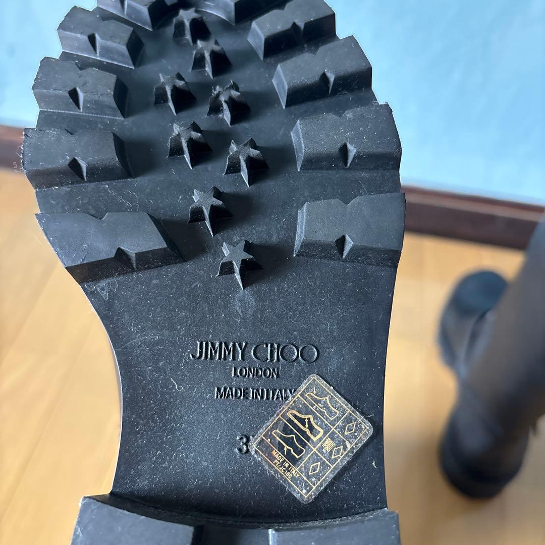 お値下げ！JIMMY CHOO バックル付き ブラック長靴　レインブーツ37