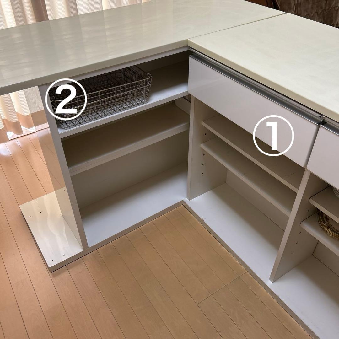 【バードさま専用】⭐️マツダ家具　L字カウンター　バーカウンター　シンプル　①