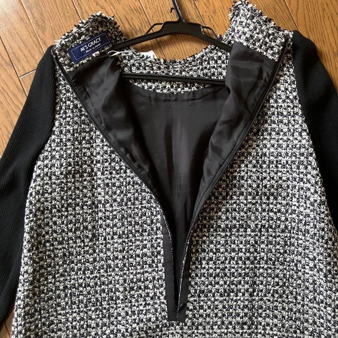 新品　❤️エムズグレーシー　ツイード　グログランリボン　40