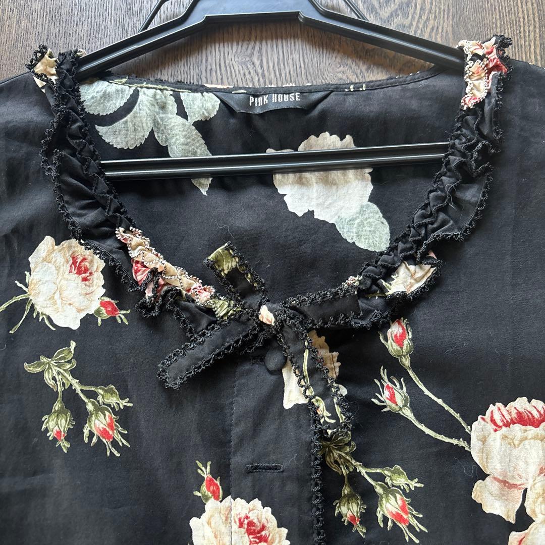 美品！ PINK HOUSE 花柄 五分袖チュニック