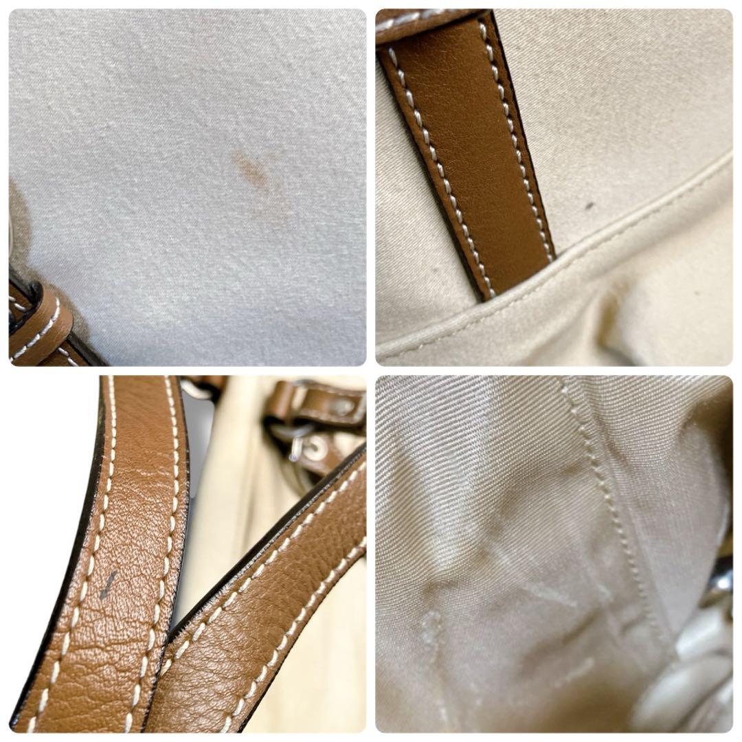 バーバリーブルーレーベル ホースロゴ 希少 トートバッグ クリームベージュ