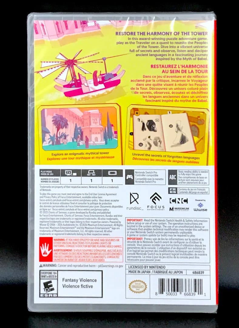 Chants of Sennaar Switch チャンツ・オブ・セナール　新品