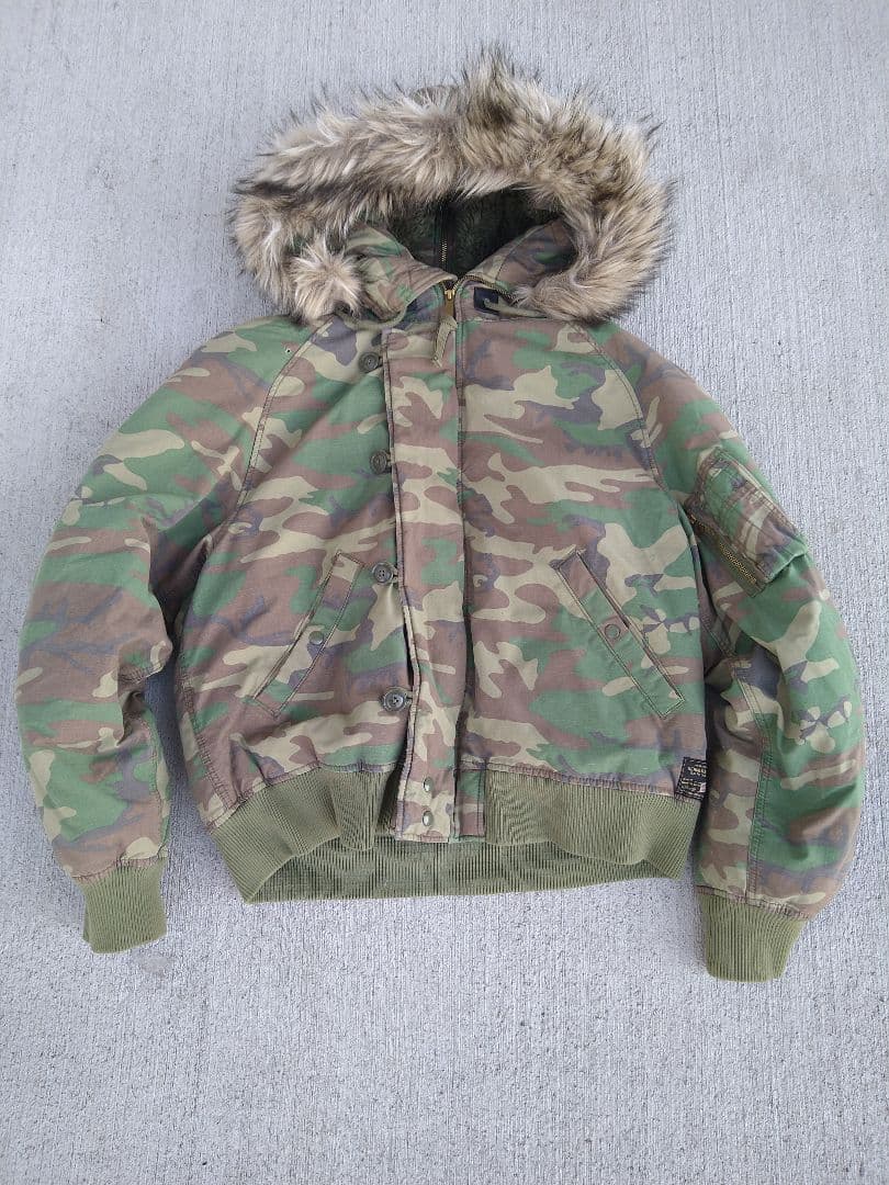 モ*ン様 DENIM & SUPPLY カモフラージュ ミリタリーダウンジャケッ