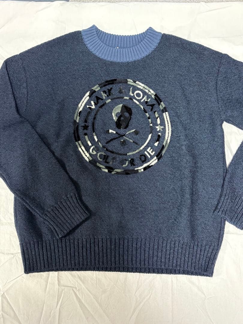 週末お値下げ！マークアンドロナ　ゴルフセーター 38サイズ　ネイビー