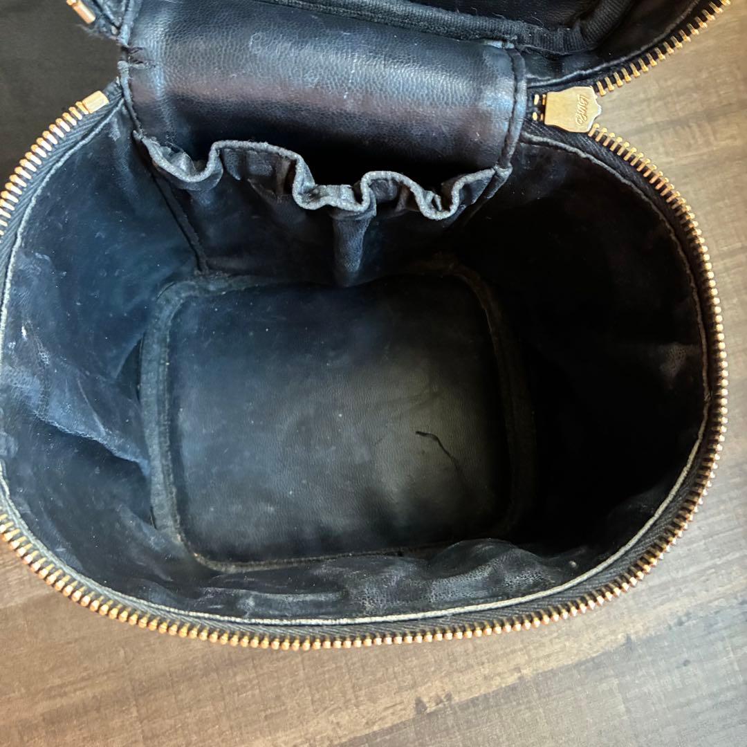 CHANEL キャビアスキン　バニティバッグ　ココマーク　ブラック