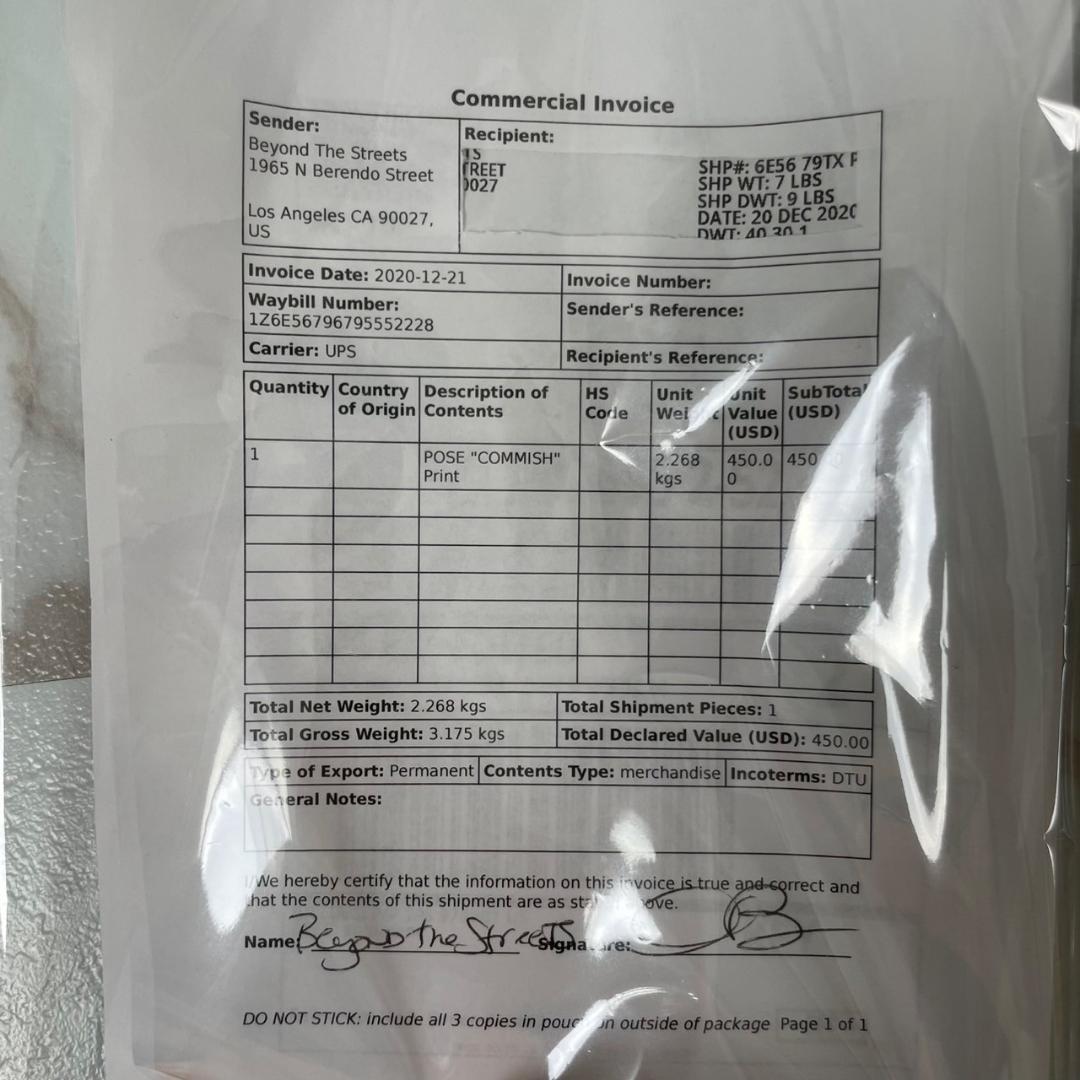 150枚限定　Pose Commish 2020　ポスター　スクリーンプリント