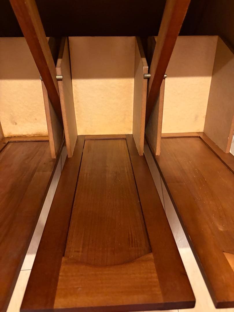 カントリー　キッチンカウンター ダストボックス 木製 ゴミ箱　キャスター付