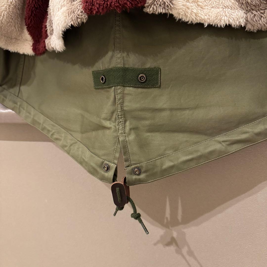 【フレッドペリー】ライナー付きモッズコート ユニオンジャック柄 カーキ