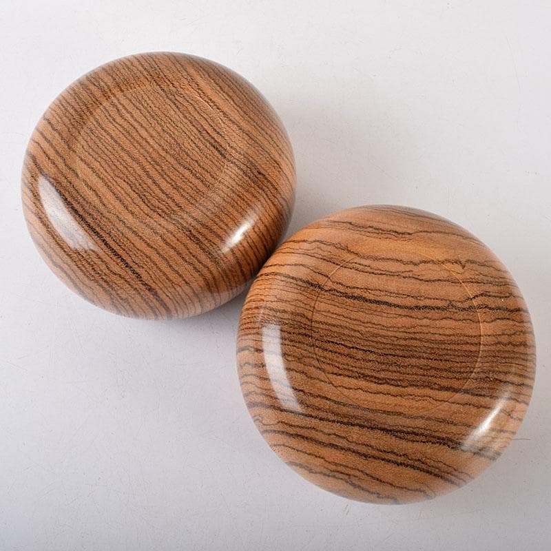 くずもち　碁石　本蛤碁石　那智黒碁石　碁笥　一套　時代箱付　M　R8687