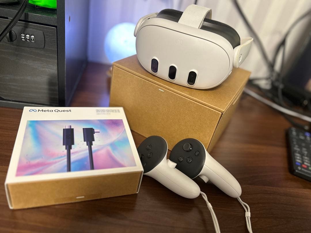  Quest 3 128GB VRヘッドセット＋リンクケーブル