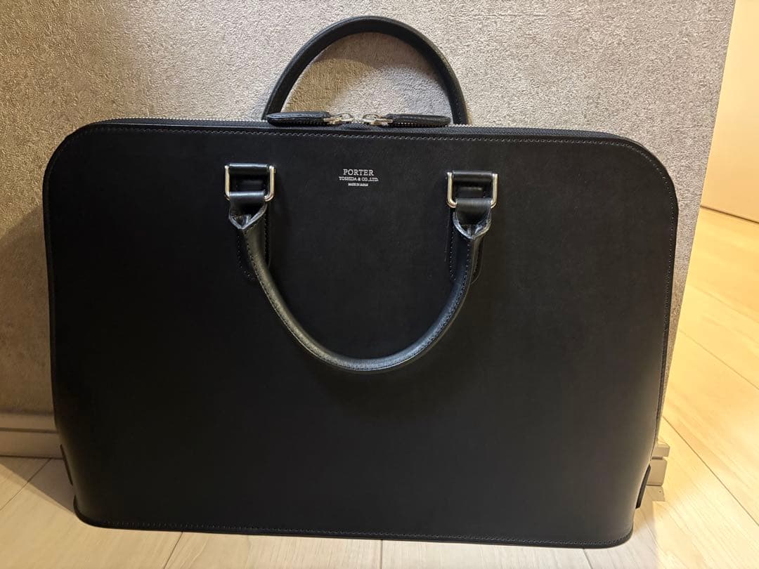 新品未使用　PORTERポーター　ブラック本革ビジネス　アベニューブリーフケース