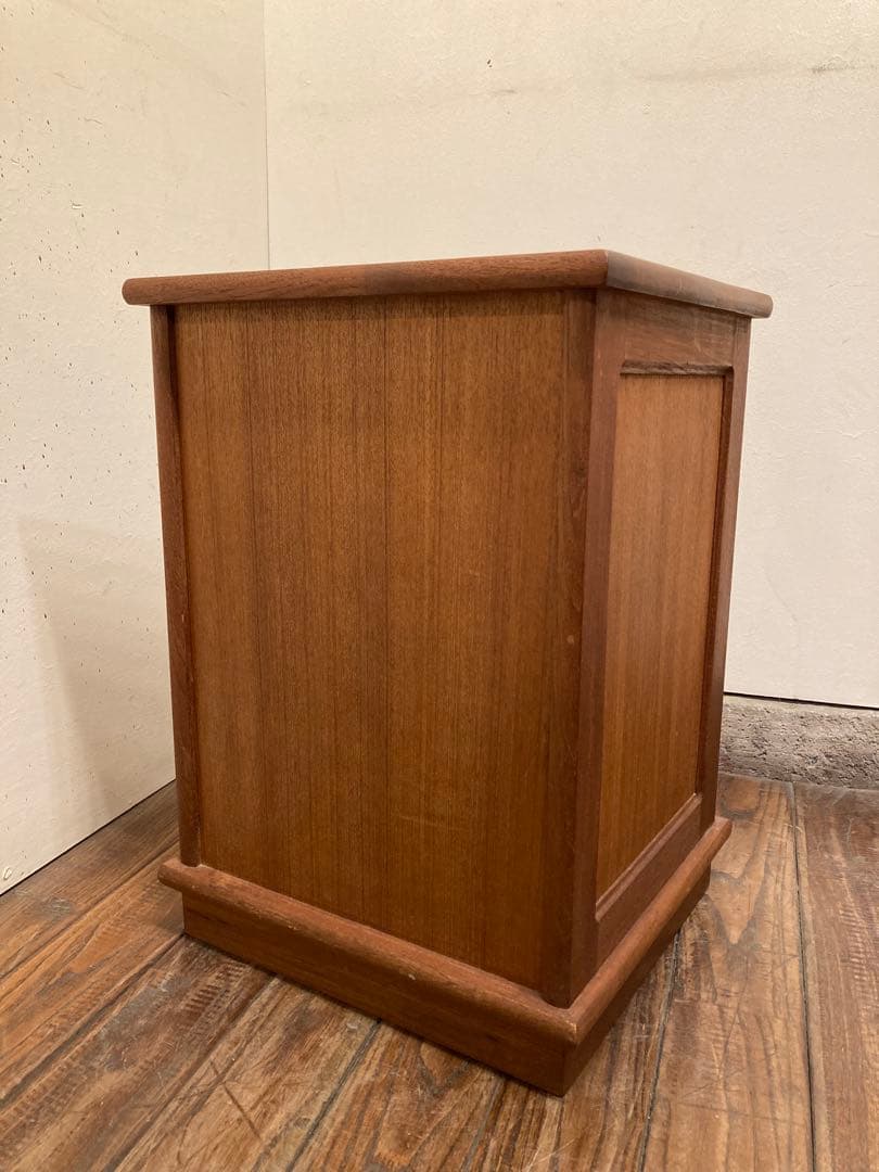 80's ヴィンテージ チーク無垢材 小引き出し サイドテーブル 北欧モダン