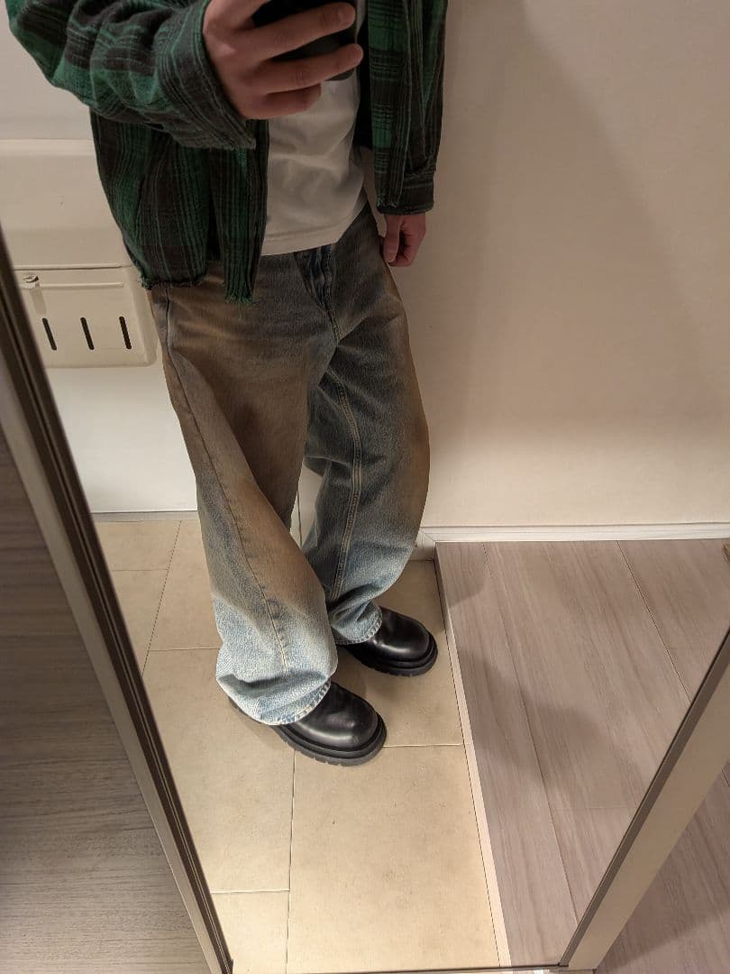 ZARA ヴィンテージ加工バギーフィットジーンズ EUR40 アクネ