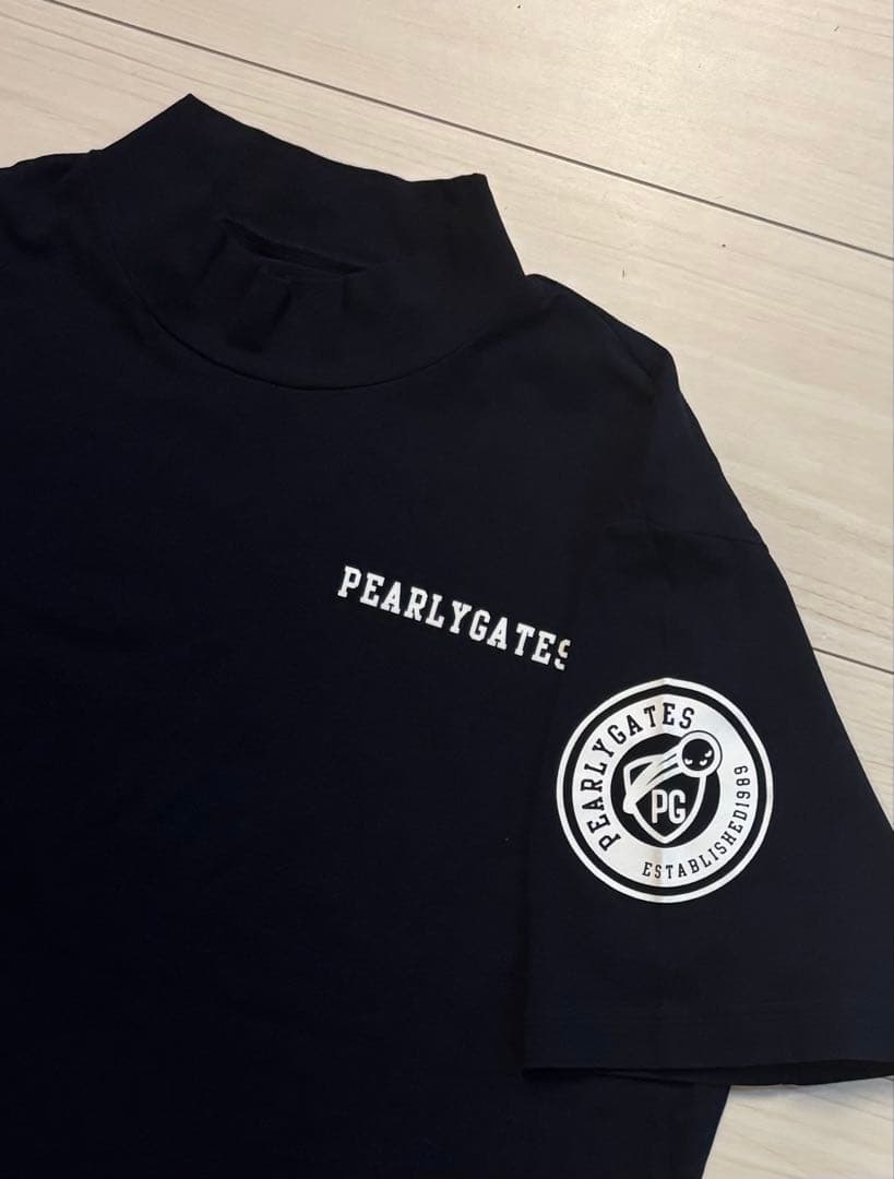 PEARLYGATES ネイビー ハイネックシャツ