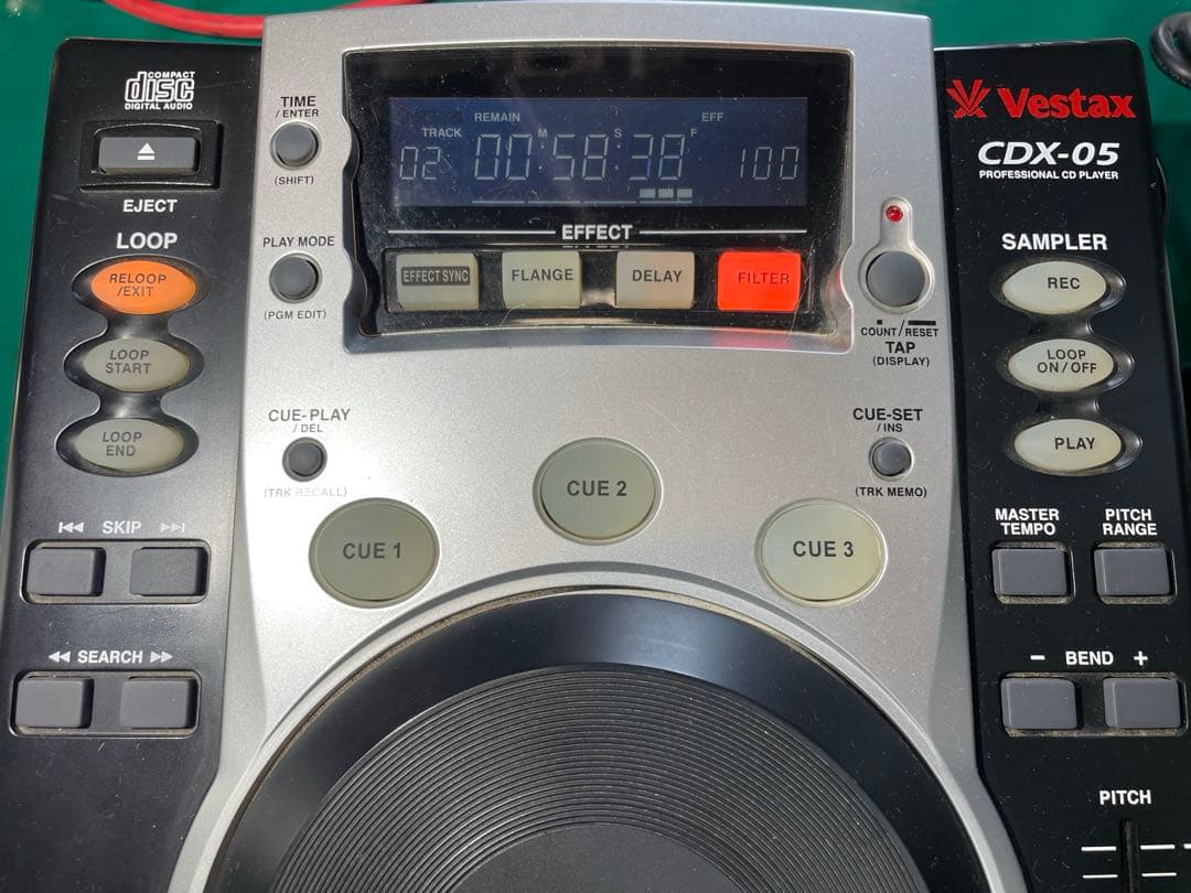 VESTAX ベスタクス　CDX-05 CDJ 純正電源ケーブル付属