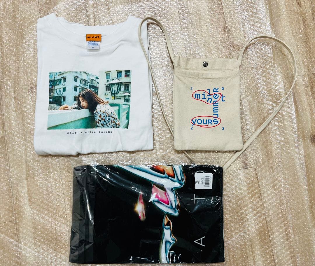 milet tシャツ、タオル、サコッシュ　グッズ3点