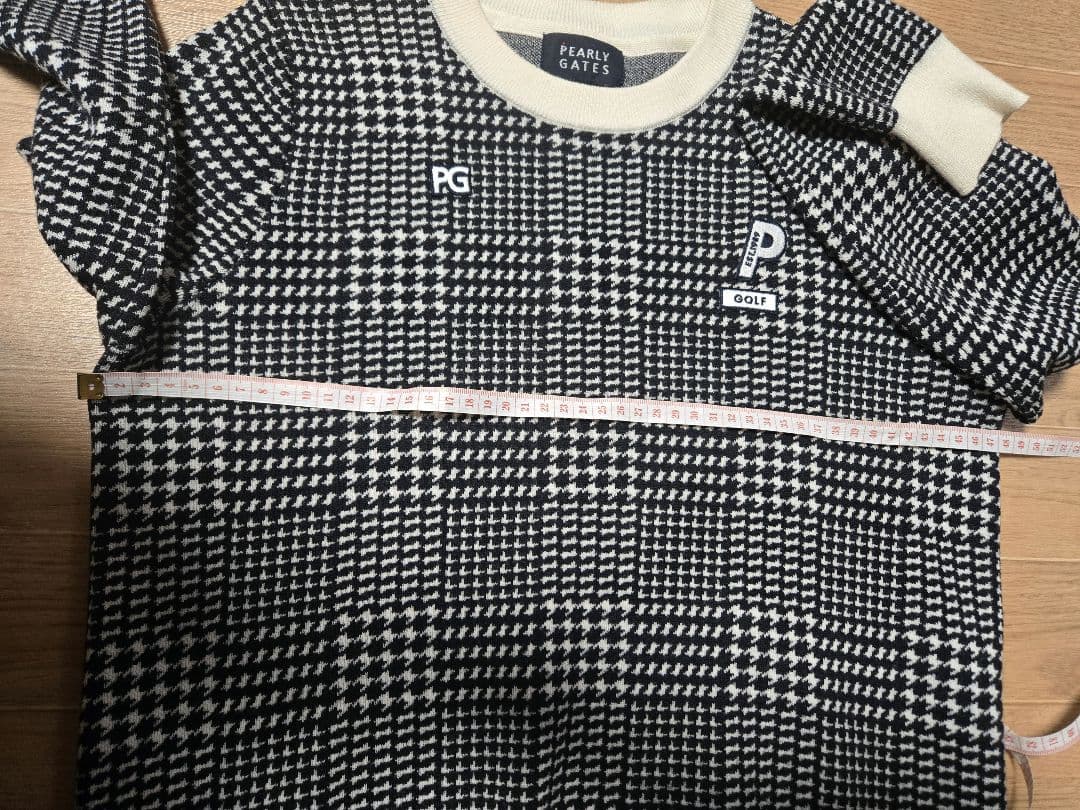 ❣️美品❣️パーリーゲイツPEARLY GATESチェック柄ニットセーター★0