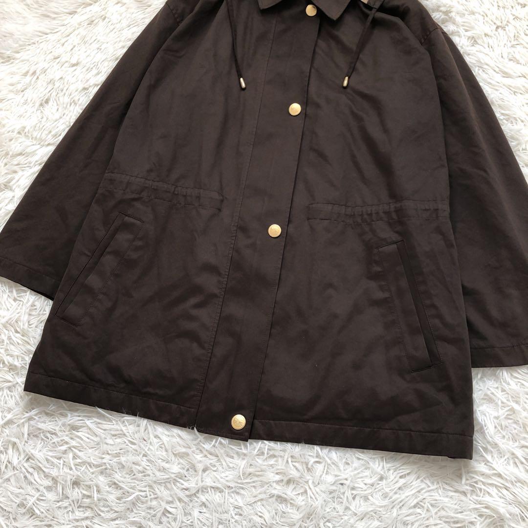 高級✨人気　バーバリー　モッズコート　ノバチェック　2way 金ボタン　メッシュ