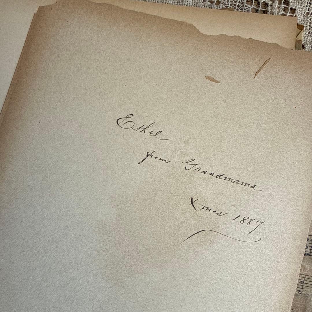 稀少1887年アンティーク美しいヴィクトリアン絵本　洋書ジャンクジャーナル古書