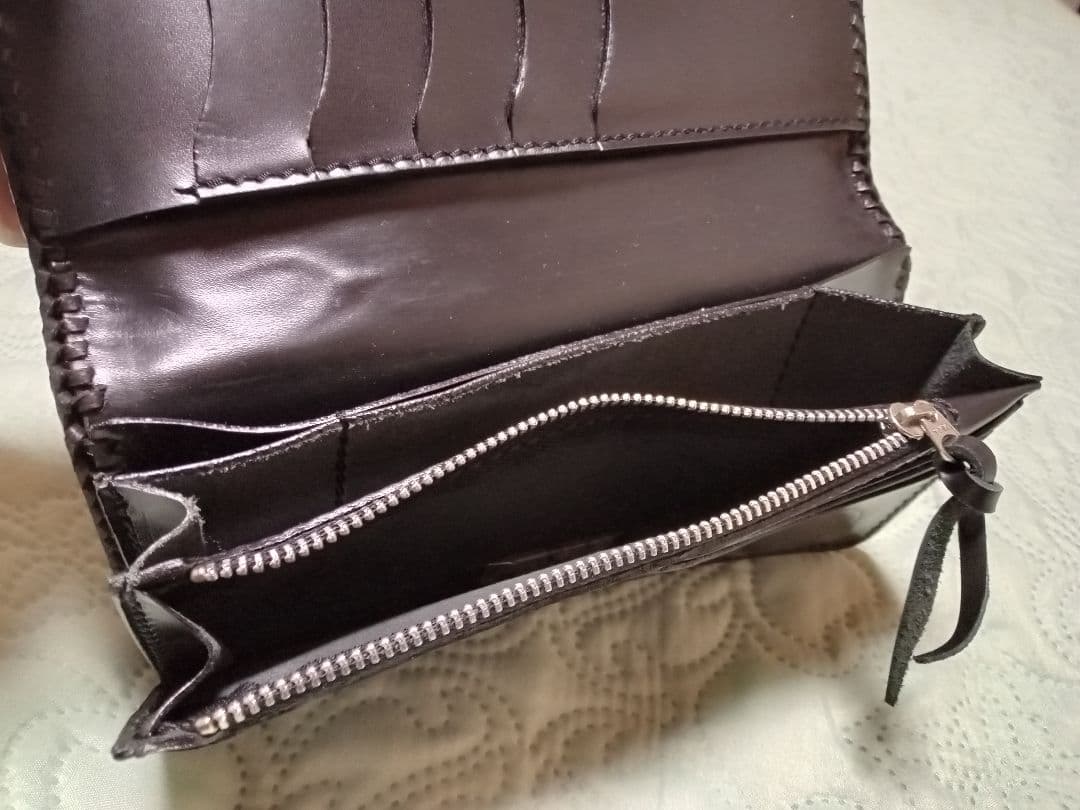 ★mamakin カービングウォレットカスタム革レザー/革フック＆ループコンチョ