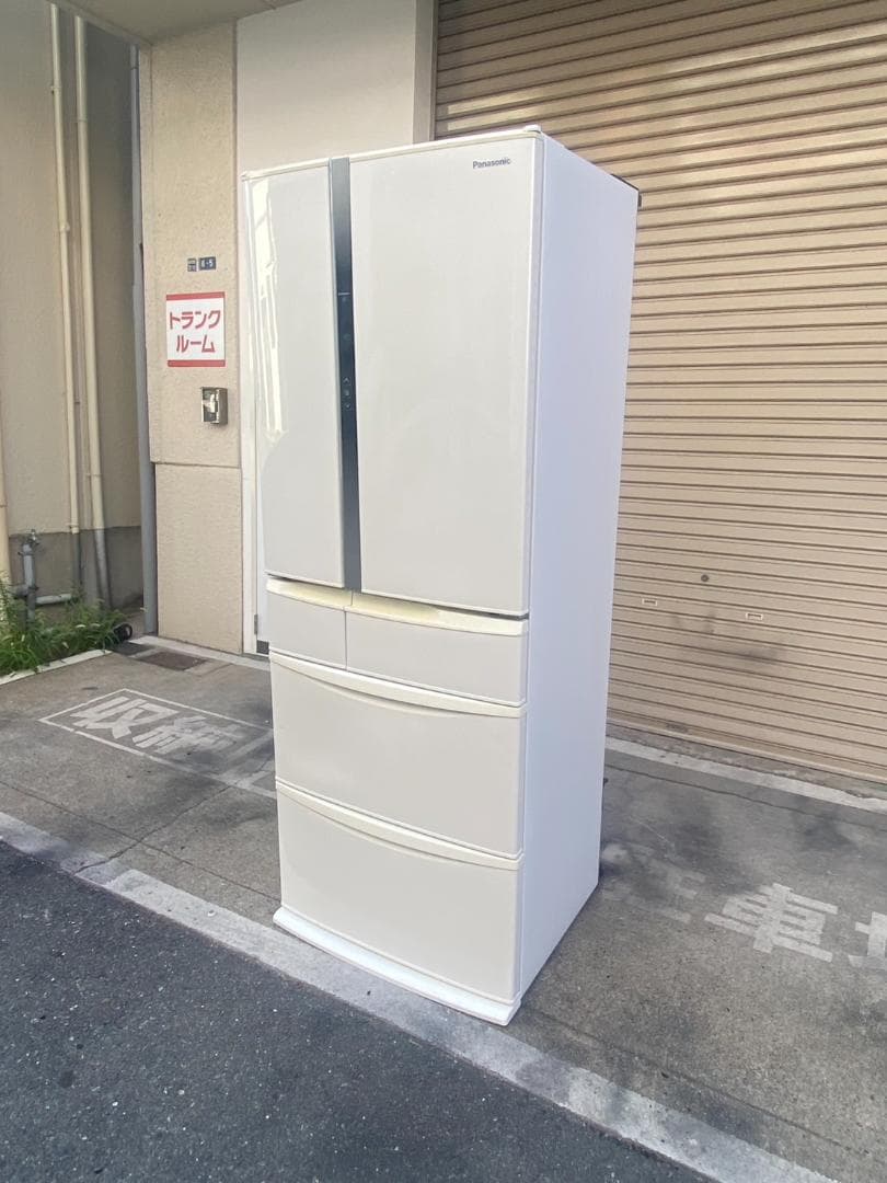 A666♠️パナソニック 6ドア冷凍冷蔵庫「NR-FVF453-W」451L