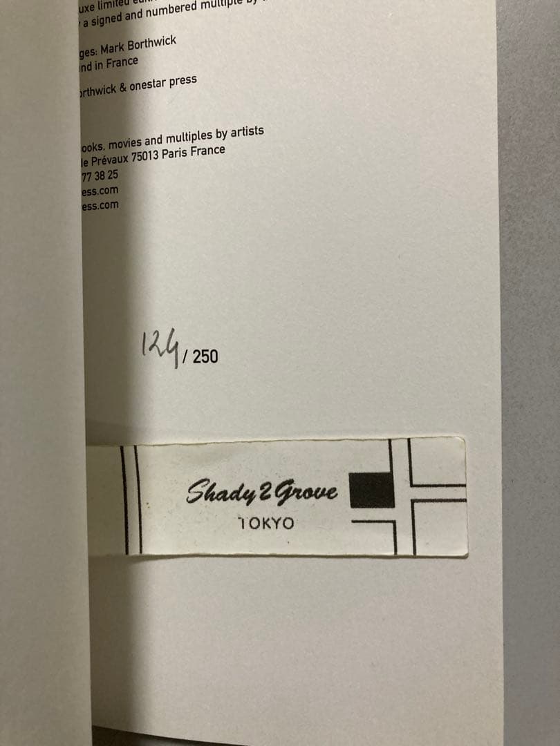 マーク・ボスウィック 作品集 2002年 限定250部 Borthwick