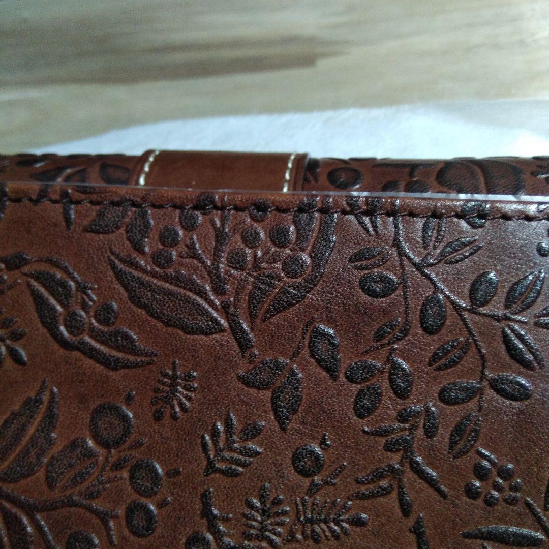 Dakota のイタリア製牛革ミモザ花柄 長財布