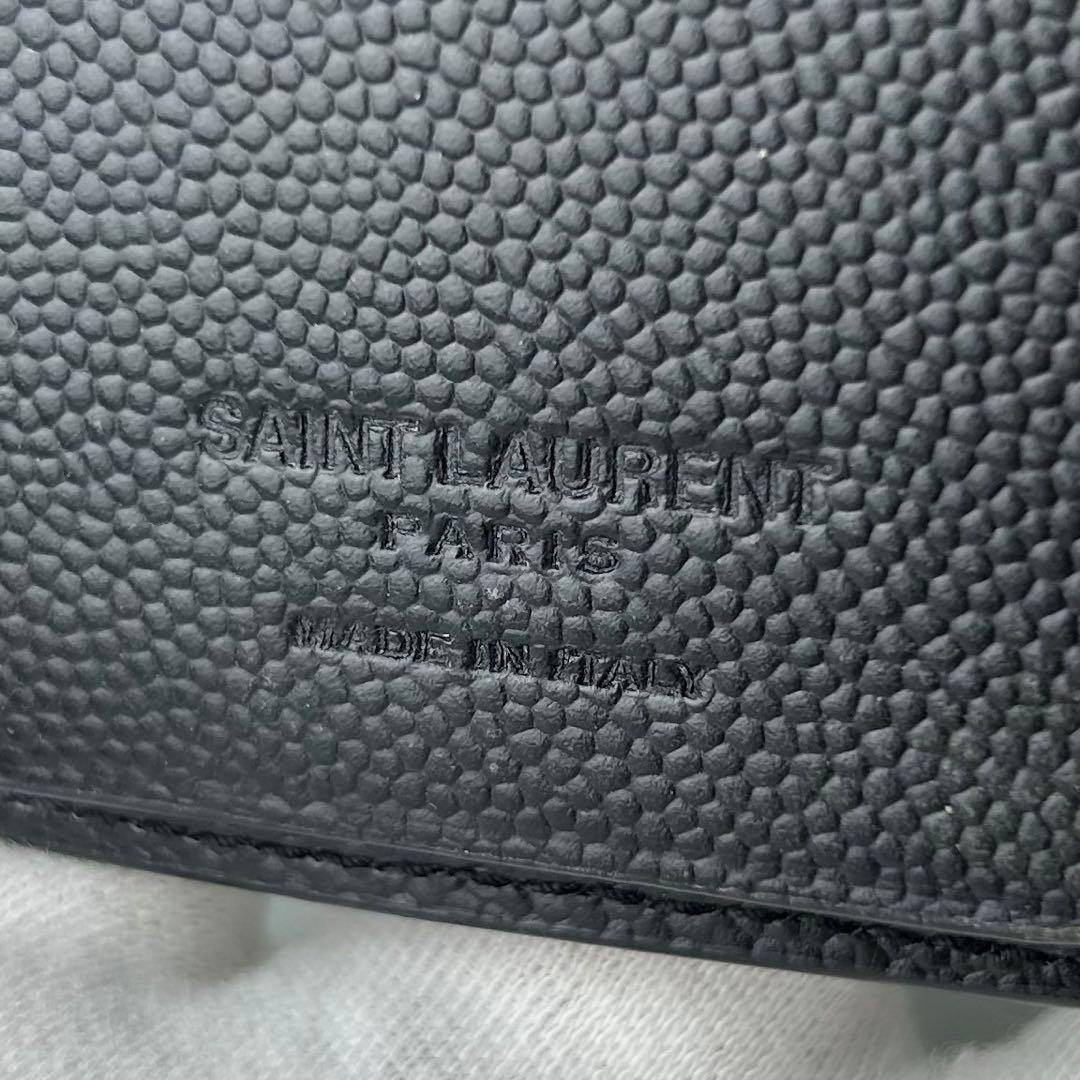 ✨美品✨　イヴ サンローラン　ロゴグラム　6連　キーケース　ブラック　状態良好◎