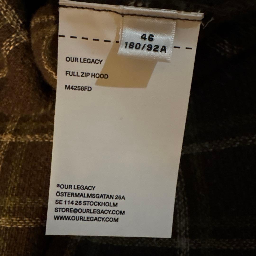 トップス OUR LEGACY 25AW FULL ZIP HOOD 46