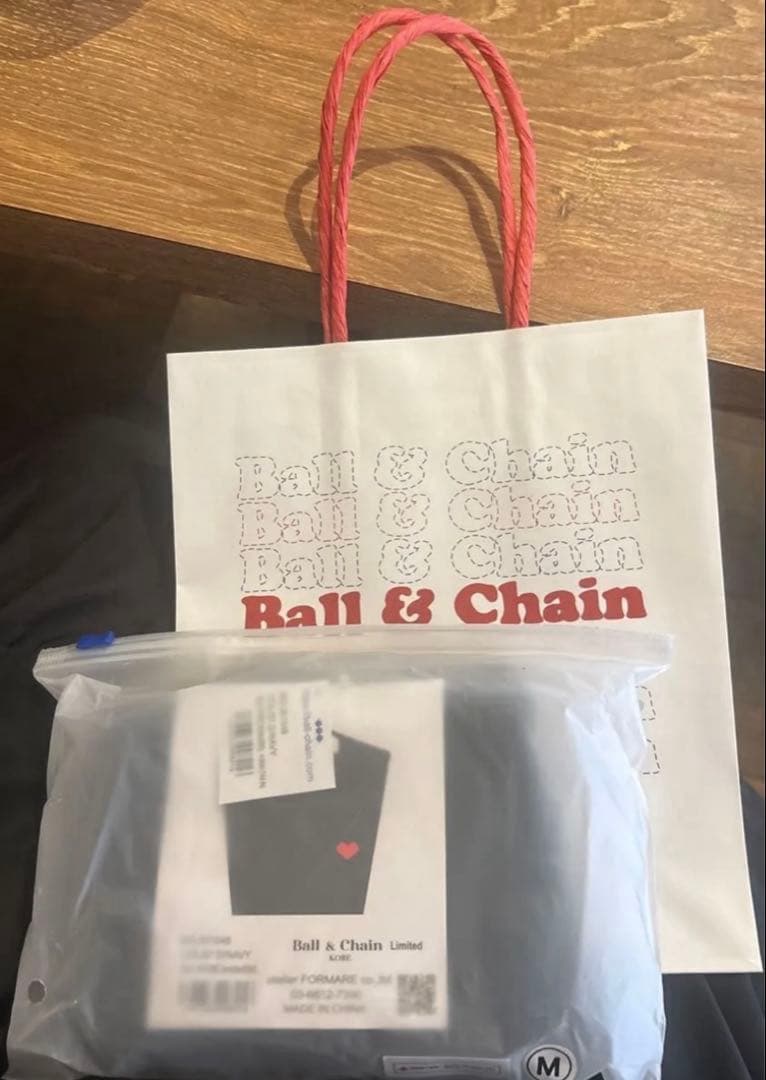 ボールアンドチェーン神戸 限定 ハート ネイビー Ｍ