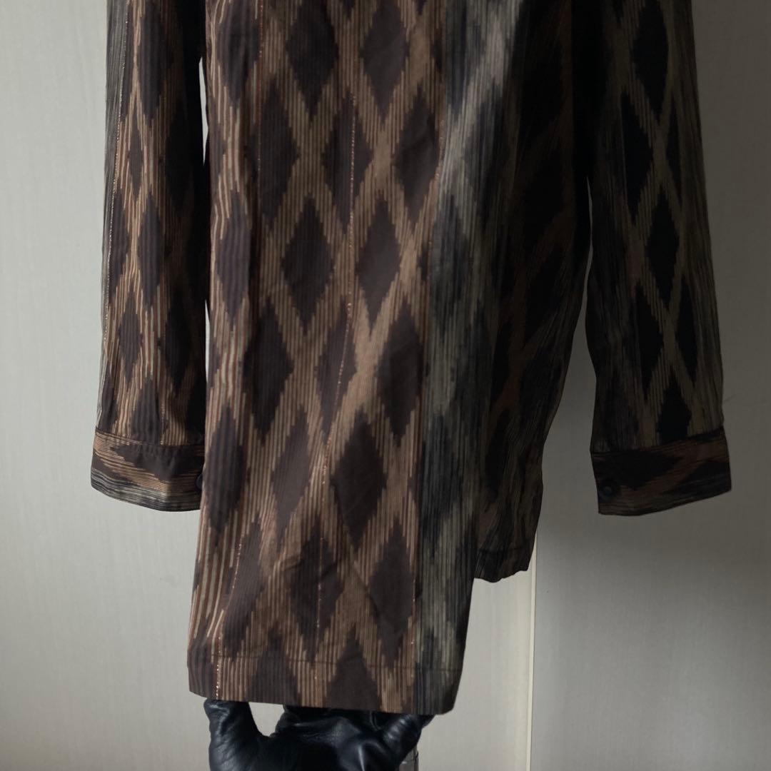 【美品】 1986AW issey miyake 極太 異形 筆タグ シルク