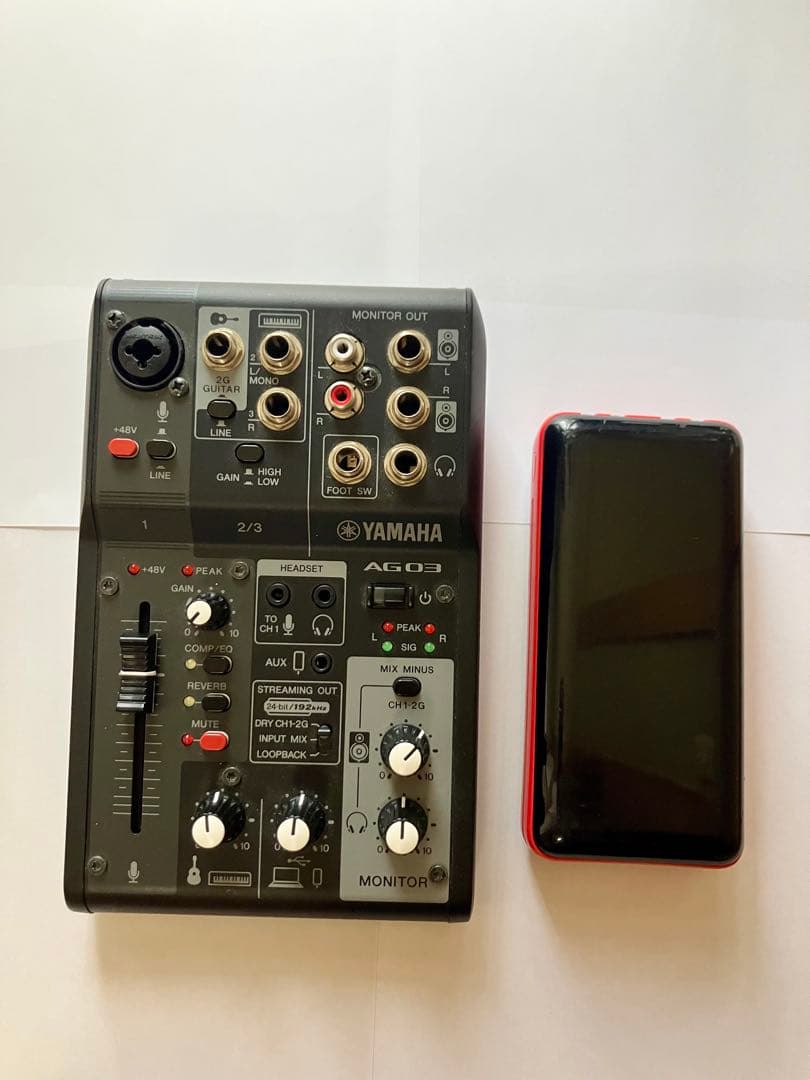 ★最終割引　YAMAHA AG03mk2 ブラック　モバイルバッテリー付き