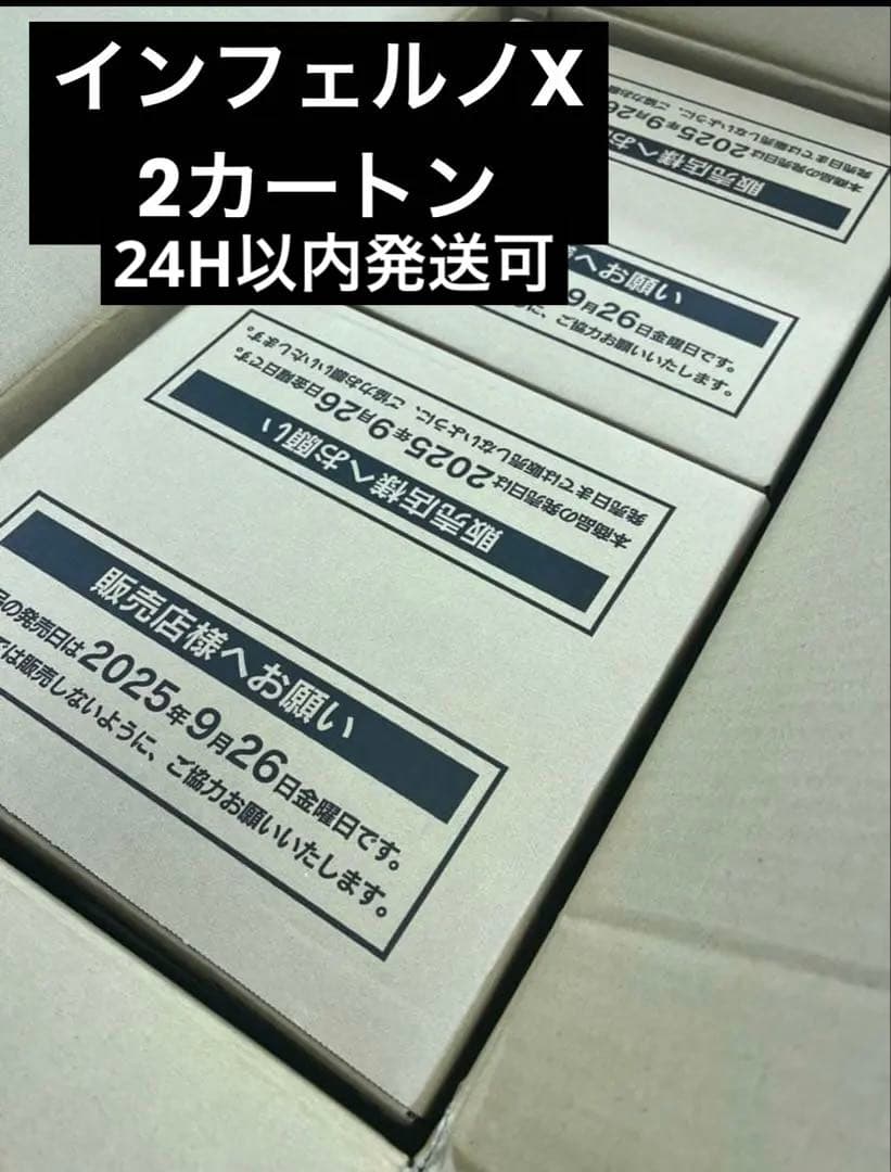 新品未開封 ポケモンカードゲーム インフェルノX 2カートン 高騰中
