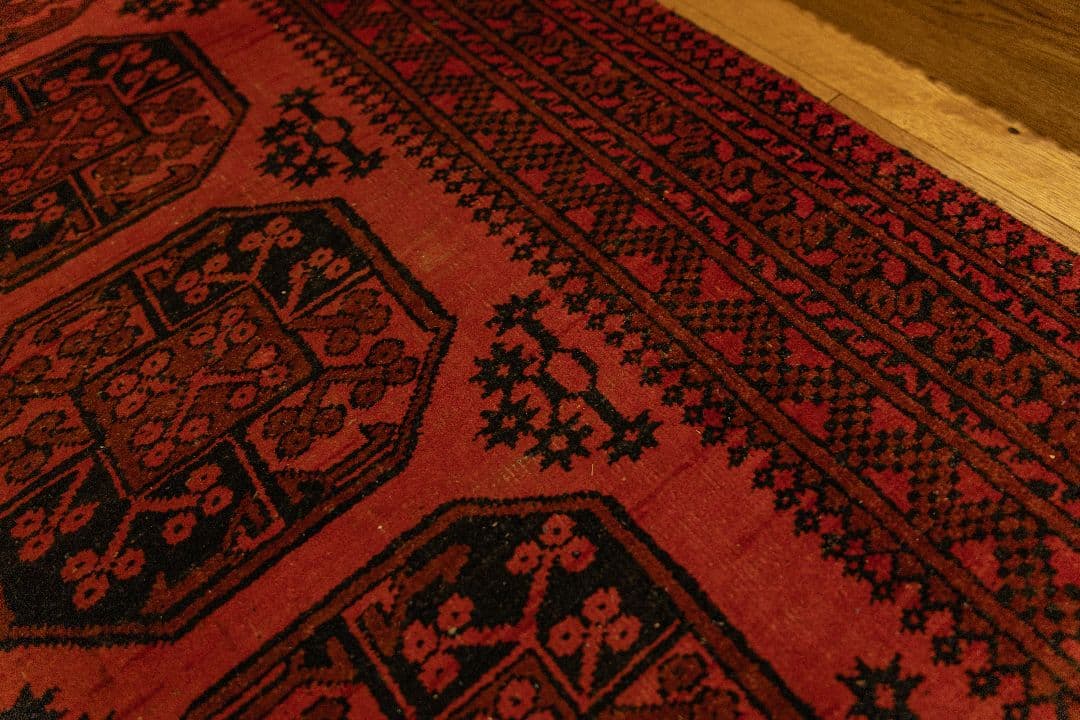 ヴィンテージラグ トルクメン165×101cm アフガニスタン産 トライバルラグ