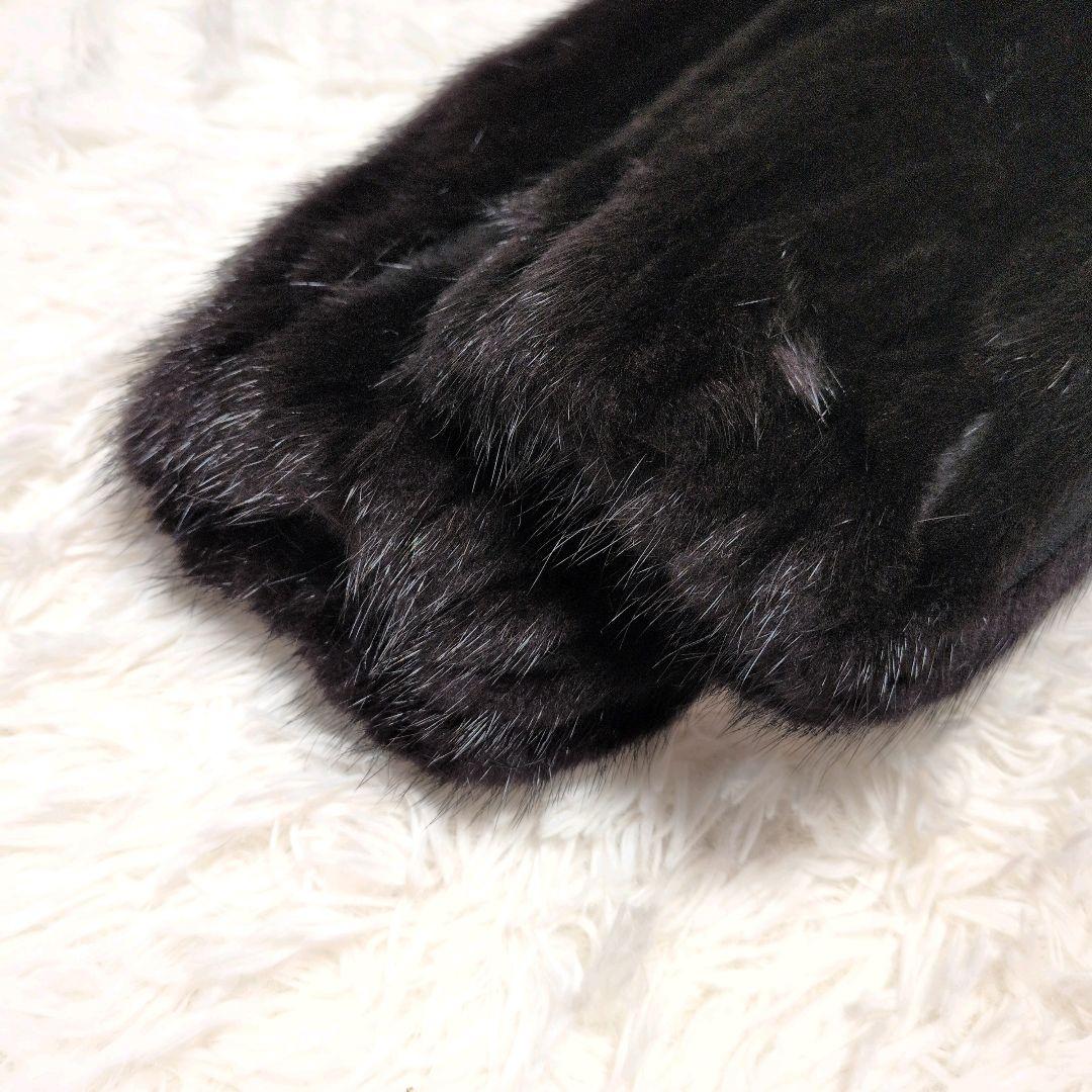 【極美品】ミンク　バルーン袖　ブラック　ファー　コート