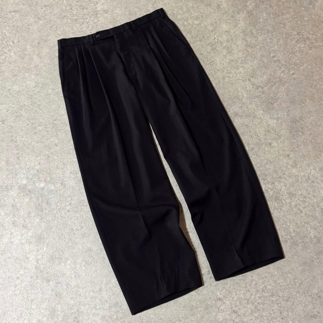 70s 80s VINTAGE スリータックワイドスラックス TALONジップ