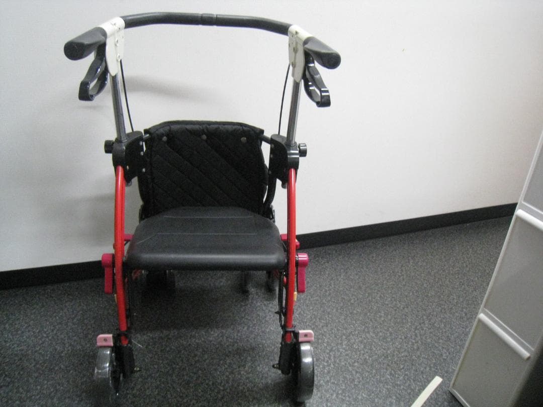 ザフィット TF-0438 レッドR-1 ユーバ産業 抑速機能付き 歩行車