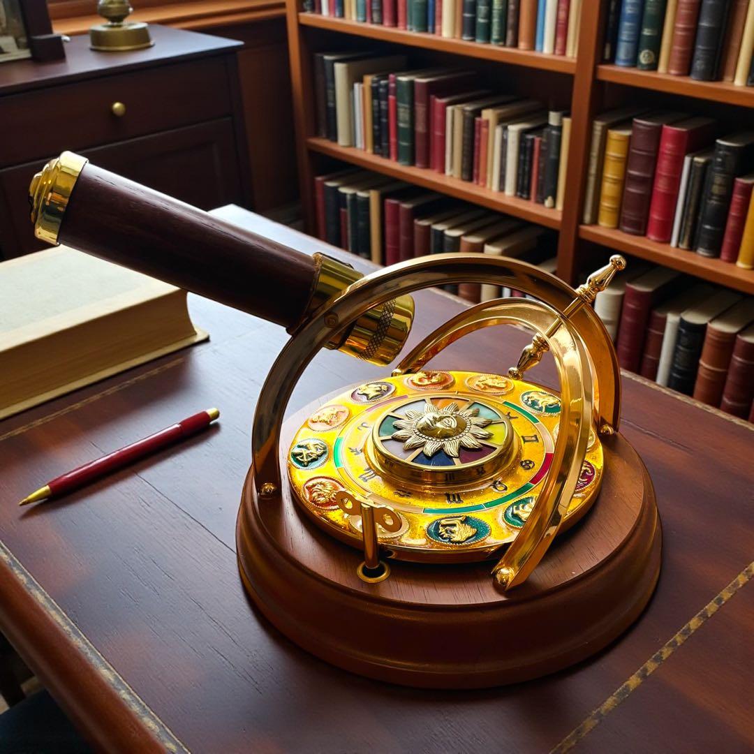 万華鏡 オルゴール 天球儀モチーフ 12星座 アンティーク風 インテリア