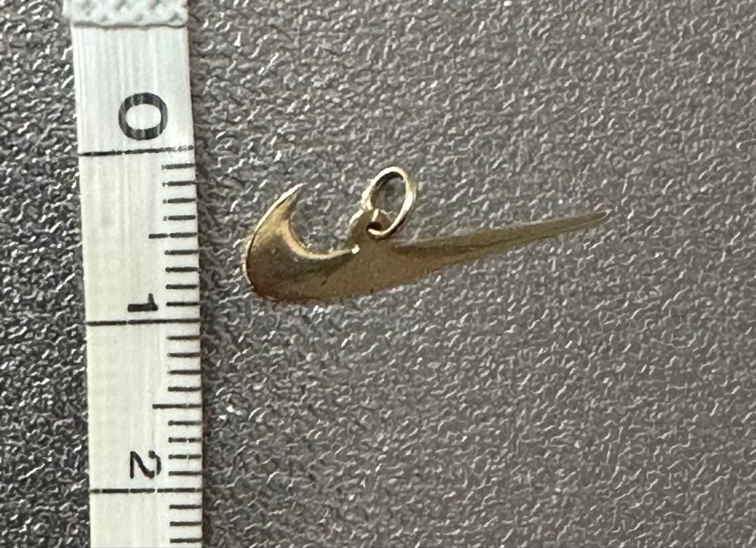 14K YELLOW GOLD SWOOSH PENDANT ナイキ　ネックレス